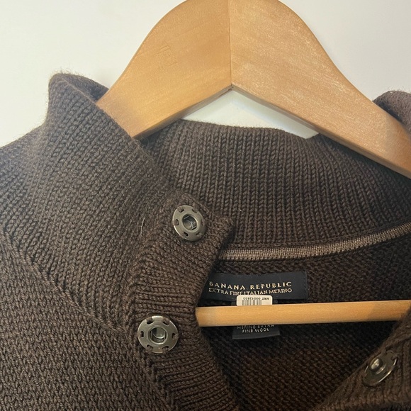 Banana‎ Republic Extra Fine Italian Merino Wool Sweater  (2007) Y2K - Picture 3 of 8